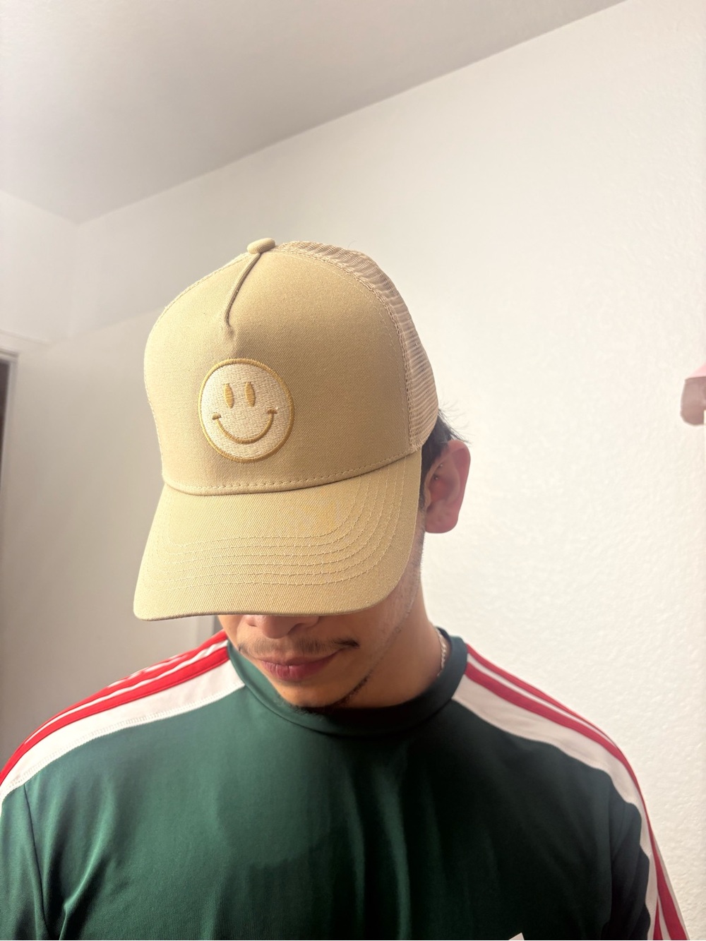 Beige Mesh Trucker Cap - Unbranded